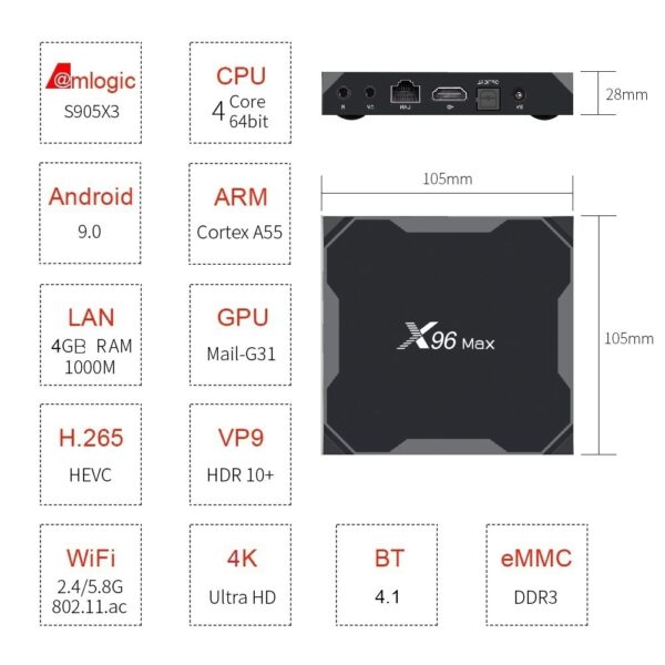 Buy Android 9.0 Amlogic Quad Core 4K TV Box Online - Image 3
